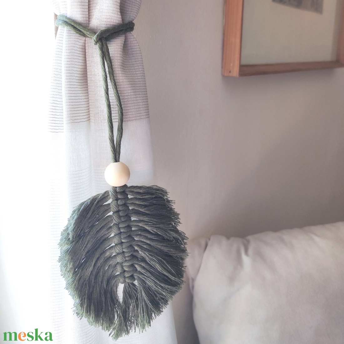 Boho stílusú makramé levél, lakásdekoráció újrahasznosított pamutból, függöny összefogó - otthon & életmód - dekoráció - fali és függő dekoráció - függődísz - Meska.hu Boho stílusú makramé levél, lakásdekoráció újrahasznosított pamutból, függöny összefogó - otthon & életmód - dekoráció - fali és függő dekoráció - függődísz - Meska.hu