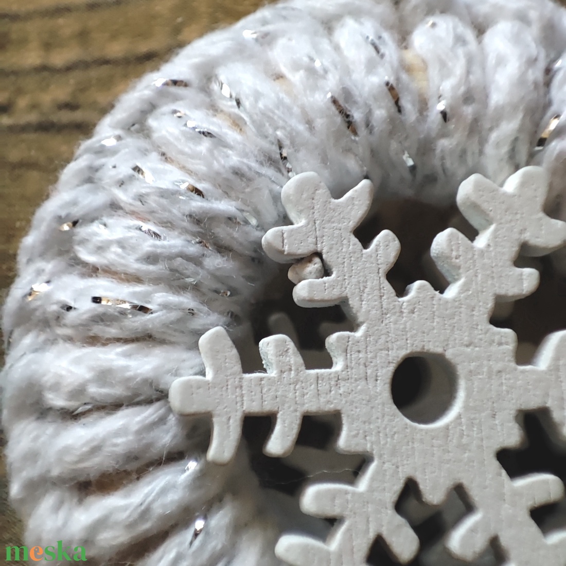 4 DIY hópelyhes karácsonyfadísz, könnyen elkészíthető makramé koszorú - diy (csináld magad) - egységcsomag - Meska.hu