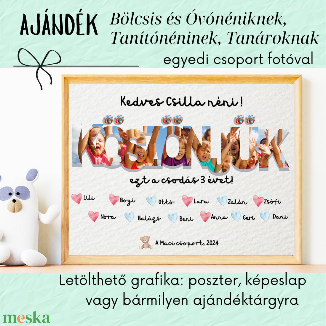 Fotós Ajándék - Ovónéninek, Tanárnéninek - Saját képekből - Többféle méret, választható grafika - otthon & életmód - dekoráció - kép & falikép - poszter - Meska.hu Fotós Ajándék - Ovónéninek, Tanárnéninek - Saját képekből - Többféle méret, választható grafika - otthon & életmód - dekoráció - kép & falikép - poszter - Meska.hu