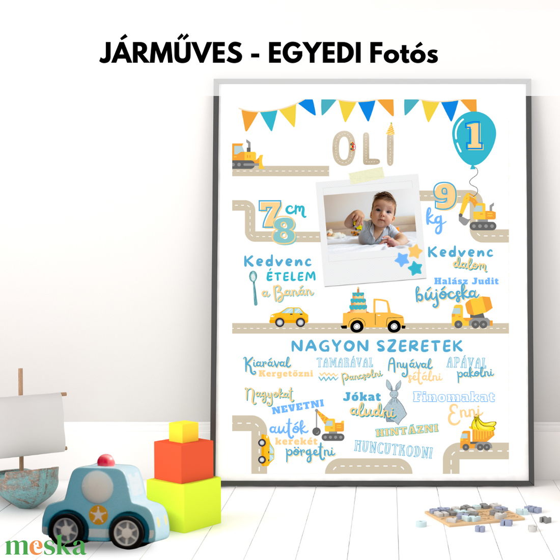 Járműves Szülinapi Kép - Poszter egyedi fotóval / egy éves lettem vagy sokadik szülinapra - otthon & életmód - babaszoba, gyerekszoba - babaszoba kép - Meska.hu Járműves Szülinapi Kép - Poszter egyedi fotóval / egy éves lettem vagy sokadik szülinapra - otthon & életmód - babaszoba, gyerekszoba - babaszoba kép - Meska.hu