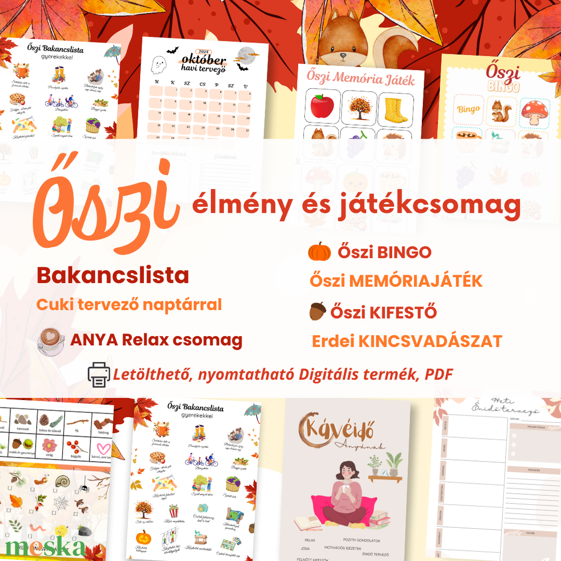 Őszi Játék és Élmény Csomag, Bakancslista(tervező naptárral), Kincsvadászat, Bingo, Memóriajáték - játék & sport - készségfejlesztő és logikai játék - oktató játékok - Meska.hu Őszi Játék és Élmény Csomag, Bakancslista(tervező naptárral), Kincsvadászat, Bingo, Memóriajáték - játék & sport - készségfejlesztő és logikai játék - oktató játékok - Meska.hu