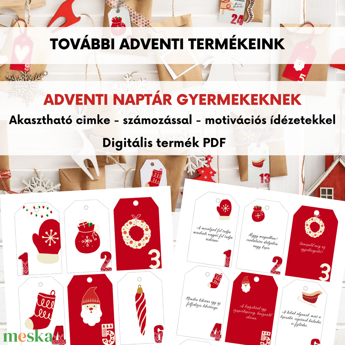 Adventi Naptár ANYUKÁKNAK - 24db nyomtatható kedvesség kupon - karácsony - adventi díszek - adventi naptár - Meska.hu Adventi Naptár ANYUKÁKNAK - 24db nyomtatható kedvesség kupon - karácsony - adventi díszek - adventi naptár - Meska.hu