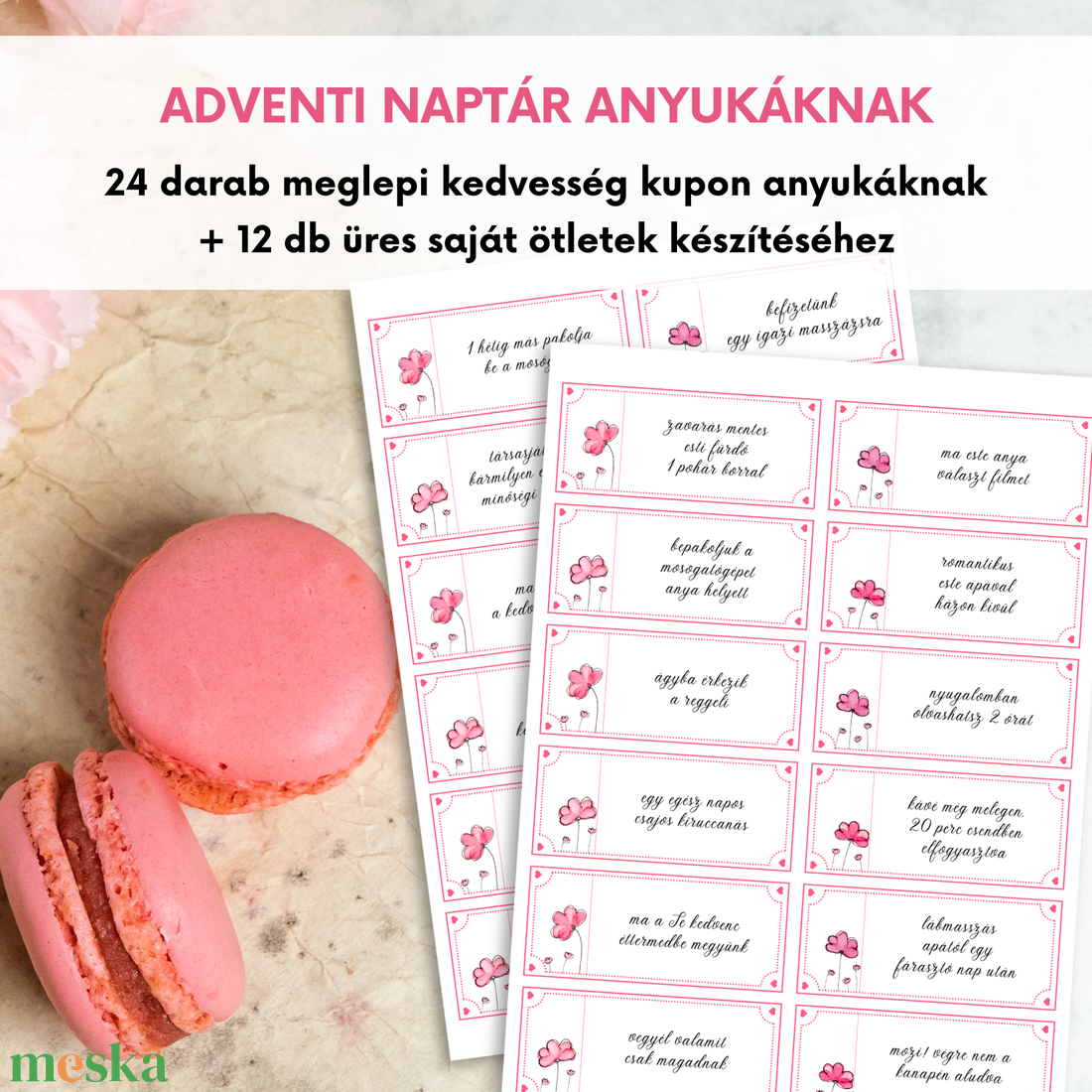 Adventi Naptár ANYUKÁKNAK - 24db nyomtatható kedvesség kupon - karácsony - adventi díszek - adventi naptár - Meska.hu Adventi Naptár ANYUKÁKNAK - 24db nyomtatható kedvesség kupon - karácsony - adventi díszek - adventi naptár - Meska.hu