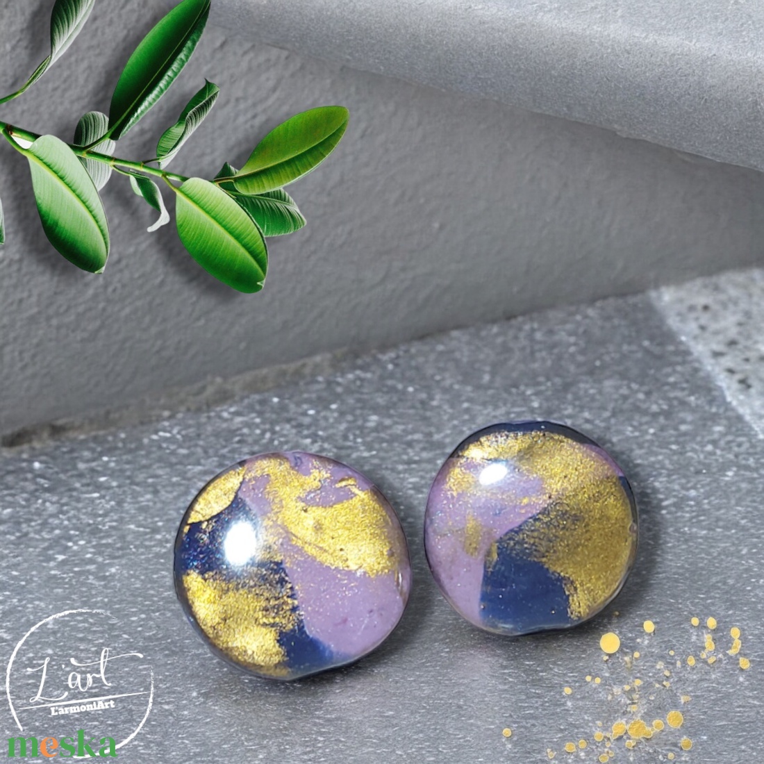 Napsütés ékszergyurma fülbevaló  - ékszer - fülbevaló - pötty fülbevaló - Meska.hu