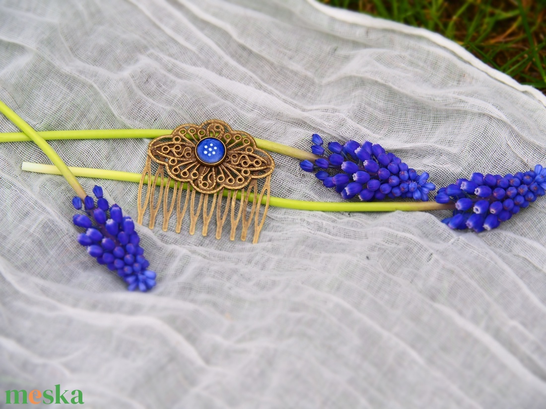 Kékfestő mintás tűzzománc hajtű - ruha & divat - hajdísz & hajcsat - hajdísz - Meska.hu Kékfestő mintás tűzzománc hajtű - ruha & divat - hajdísz & hajcsat - hajdísz - Meska.hu