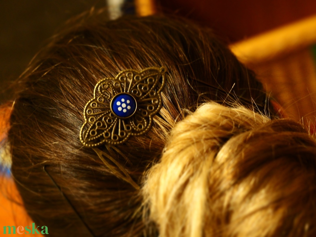 Kékfestő mintás tűzzománc hajtű - ruha & divat - hajdísz & hajcsat - hajdísz - Meska.hu Kékfestő mintás tűzzománc hajtű - ruha & divat - hajdísz & hajcsat - hajdísz - Meska.hu