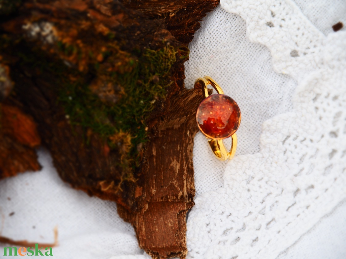 Tűzzománc gyűrű - narancssárga (sötétebb) -  - Meska.hu Tűzzománc gyűrű - narancssárga (sötétebb) -  - Meska.hu