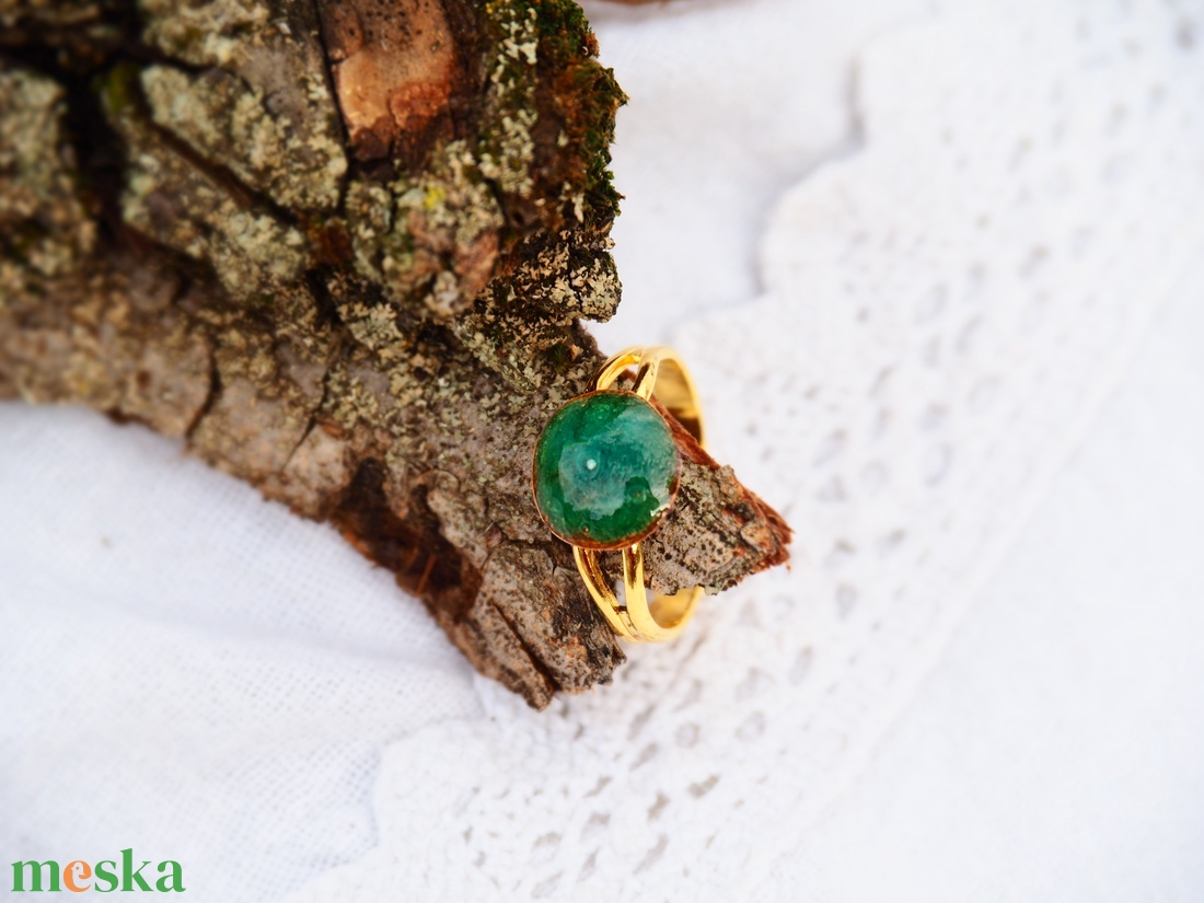 Tűzzománc gyűrű - zöld -  - Meska.hu Tűzzománc gyűrű - zöld -  - Meska.hu