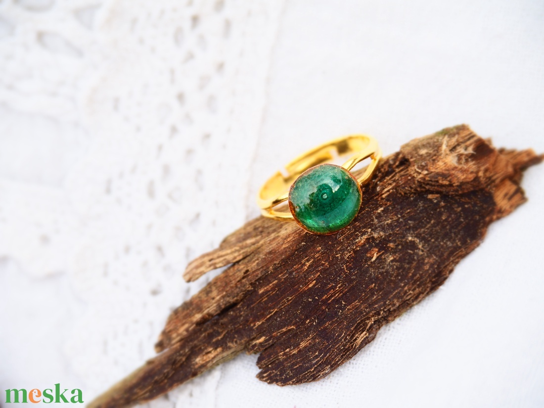 Tűzzománc gyűrű - zöld -  - Meska.hu Tűzzománc gyűrű - zöld -  - Meska.hu