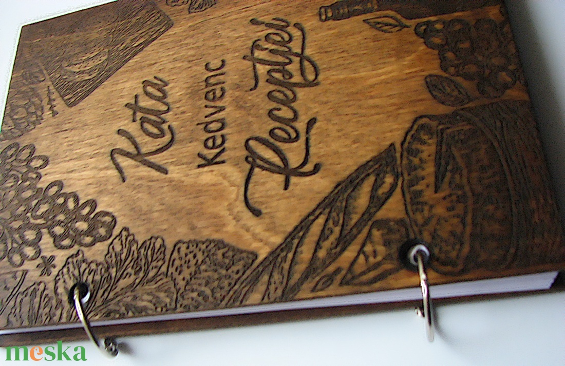 Névre Szóló,Rusztikus,Üres Receptkönyv Fa Borítóval A5 Méretű - otthon & életmód - konyhafelszerelés, tálalás - sütés, főzés - receptfüzet - Meska.hu