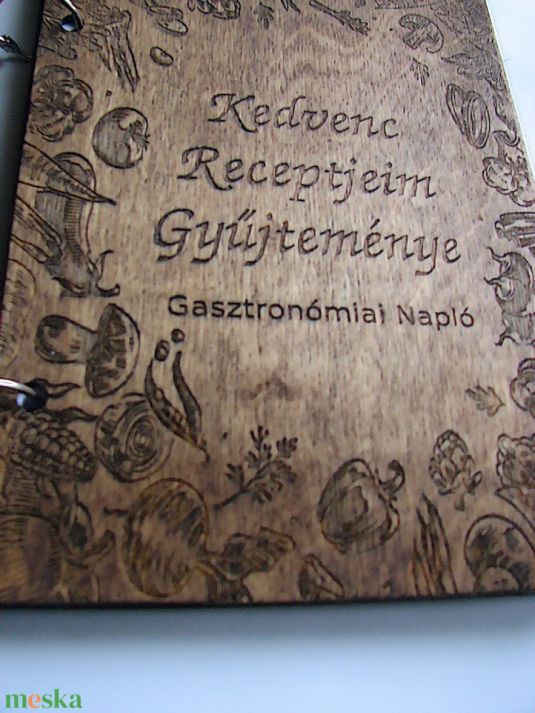 Rusztikus,Üres Receptkönyv Fa Borítóval A5 méretű - otthon & lakás - konyhafelszerelés, tálalás - sütés, főzés - receptfüzet - Meska.hu