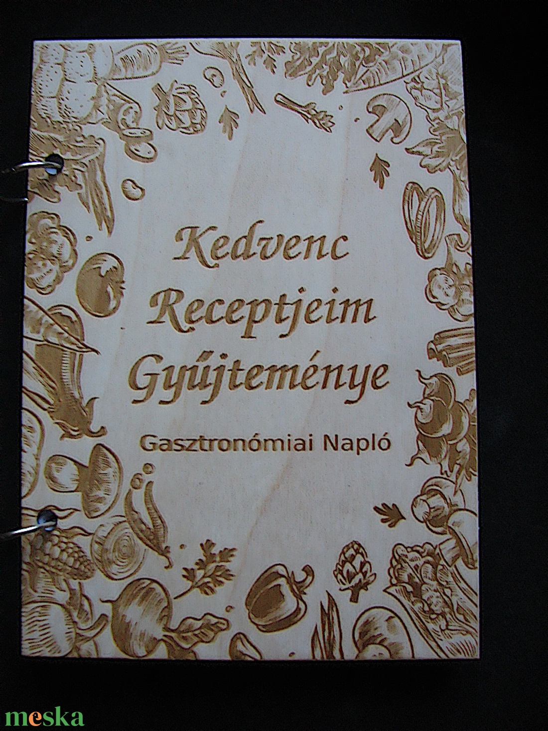 Üres Receptkönyv Natúr Fa Borítóval A5 méretű - otthon & lakás - konyhafelszerelés, tálalás - sütés, főzés - receptfüzet - Meska.hu