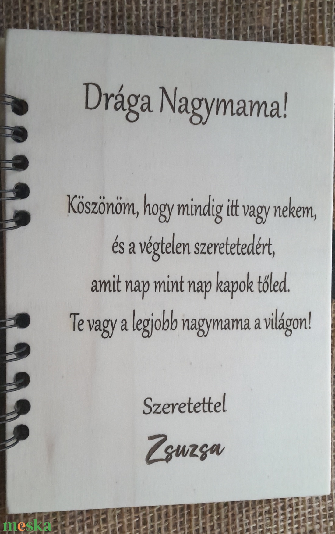 Születésnapi Köszöntő Könyv,Nagymamának,Fából készült,Fotó Gravirozott,Könyvecske,Spirálkötéssel. - otthon & életmód - papír, írószer - mappa - Meska.hu Születésnapi Köszöntő Könyv,Nagymamának,Fából készült,Fotó Gravirozott,Könyvecske,Spirálkötéssel. - otthon & életmód - papír, írószer - mappa - Meska.hu