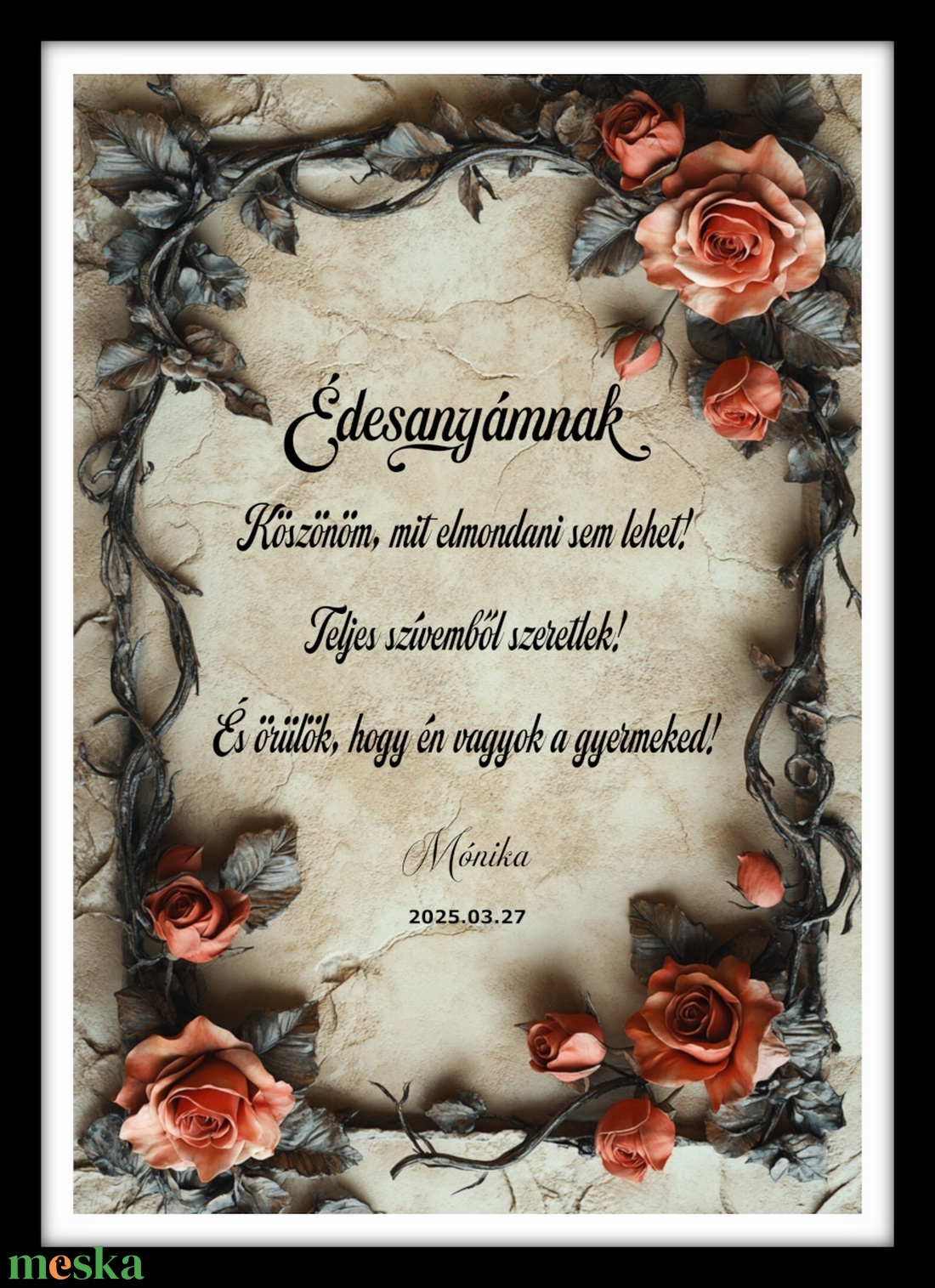 Édesanyámnak � Egyedi, Szívhez Szóló Ajándék Édesanyák Számára - otthon & életmód - dekoráció - kép & falikép - plakát - Meska.hu