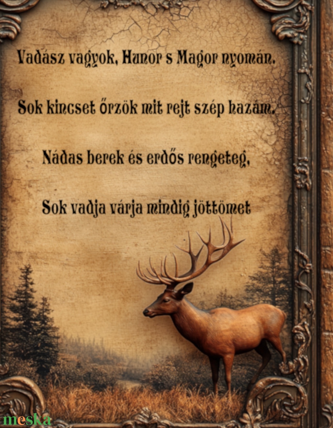 Vadász vagyok Prémium minőségű falikép fa keretben - otthon & életmód - dekoráció - kép & falikép - plakát - Meska.hu Vadász vagyok Prémium minőségű falikép fa keretben - otthon & életmód - dekoráció - kép & falikép - plakát - Meska.hu