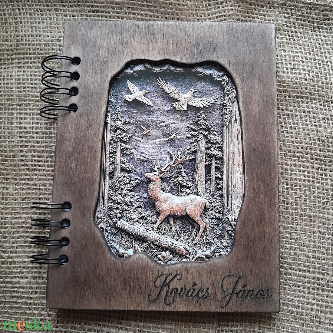 Notesz Vadászoknak-Egyedi, Névre Szóló Napló-Notesz  Spirálkötéses A5 Méretben - otthon & életmód - papír, írószer - jegyzetfüzet & napló - Meska.hu