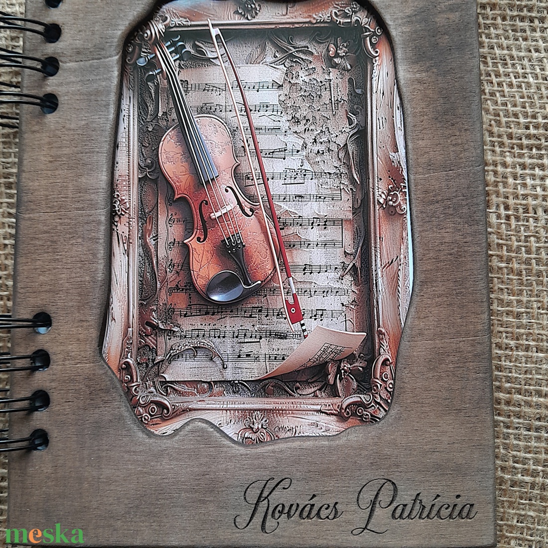 Napló Zenekedvelőknek-Egyedi, Névre Szóló Napló-Notesz  Spirálkötéses A5 Méretben - otthon & életmód - papír, írószer - jegyzetfüzet & napló - Meska.hu