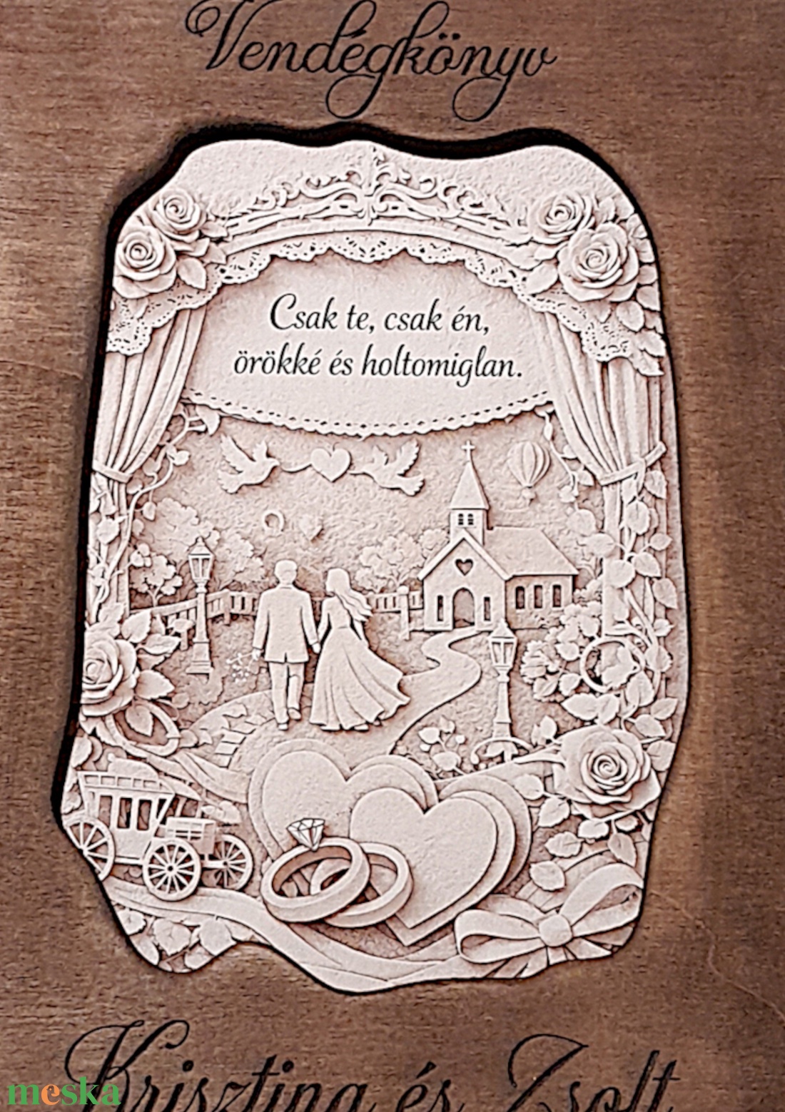 Esküvői Vendégkönyv-Névre Szóló-Notesz-Vendég Könyv-A5-Méretű-Spirál Kötéssel - esküvő - emlék & ajándék - album & fotóalbum - Meska.hu