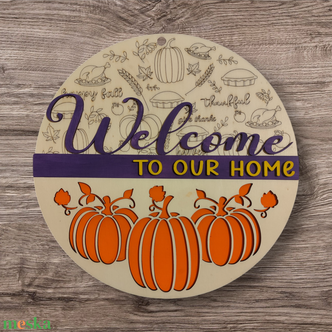 Őszi kopogtató - otthon & életmód - dekoráció - ajtó- és ablak dekoráció - ajtódísz & kopogtató - Meska.hu