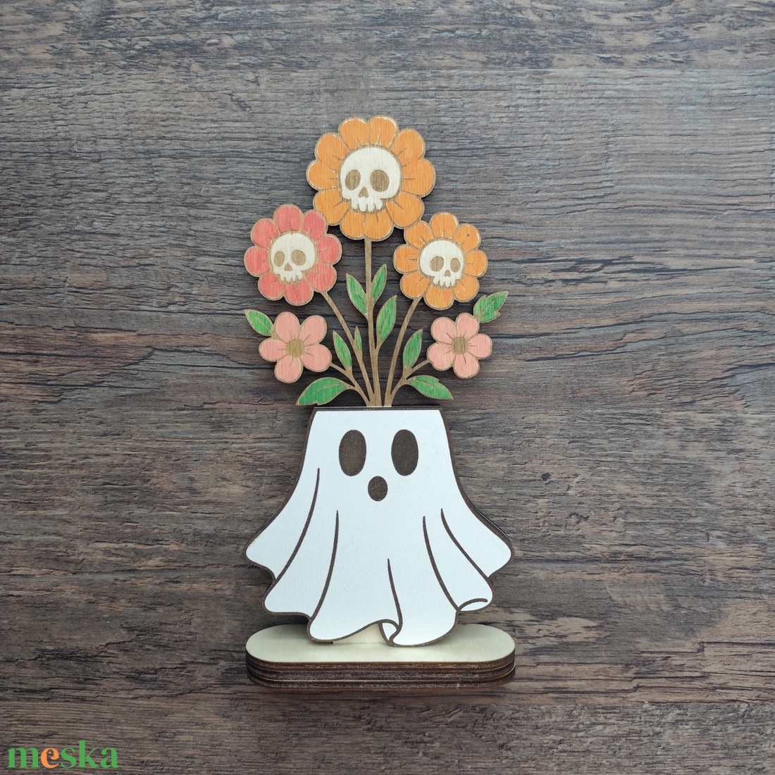 Szellemes halloween-i asztaldísz - otthon & életmód - dekoráció - halloween - halloweeni asztaldísz - Meska.hu