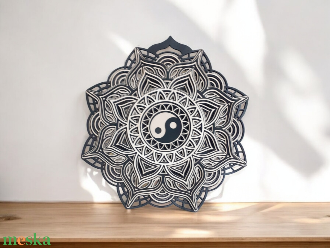3D mandala yin-yang fali dekoráció - otthon & életmód - dekoráció - fali és függő dekoráció - falra akasztható dekor - Meska.hu 3D mandala yin-yang fali dekoráció - otthon & életmód - dekoráció - fali és függő dekoráció - falra akasztható dekor - Meska.hu