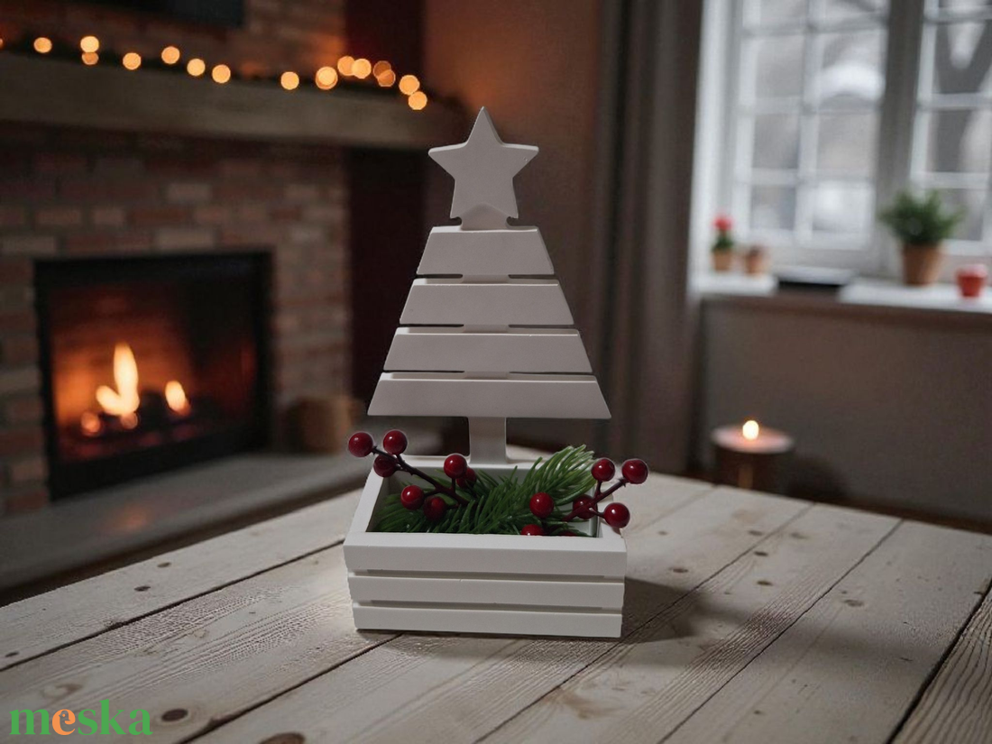 Karácsonyi asztaldekoráció - kerámia - karácsony - karácsonyi lakásdekoráció - ünnepi asztaldekoráció - Meska.hu