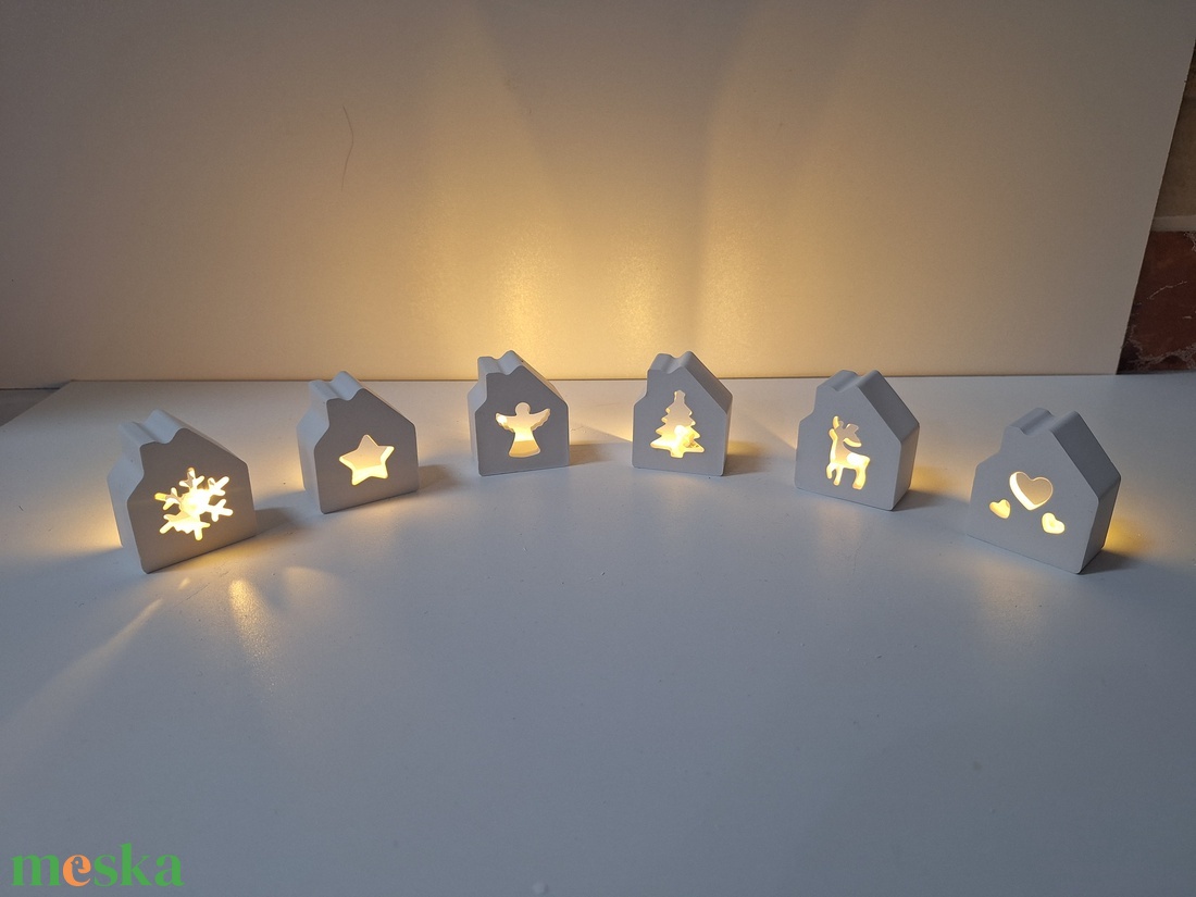 Karácsonyi asztal vagy fali dekoráció - kerámia mécsestartó - karácsony - karácsonyi lakásdekoráció - ünnepi asztaldekoráció - Meska.hu