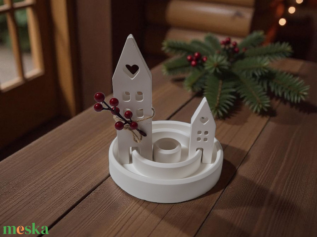 Karácsonyi asztaldekoráció - kerámia - karácsony - karácsonyi lakásdekoráció - ünnepi asztaldekoráció - Meska.hu