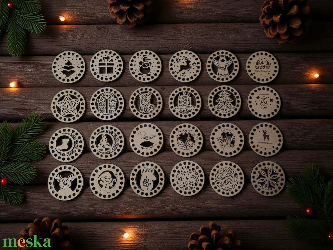 Horgolható fa alap - Karácsonyfa dísz  - karácsony - karácsonyi lakásdekoráció - karácsonyfadíszek - Meska.hu