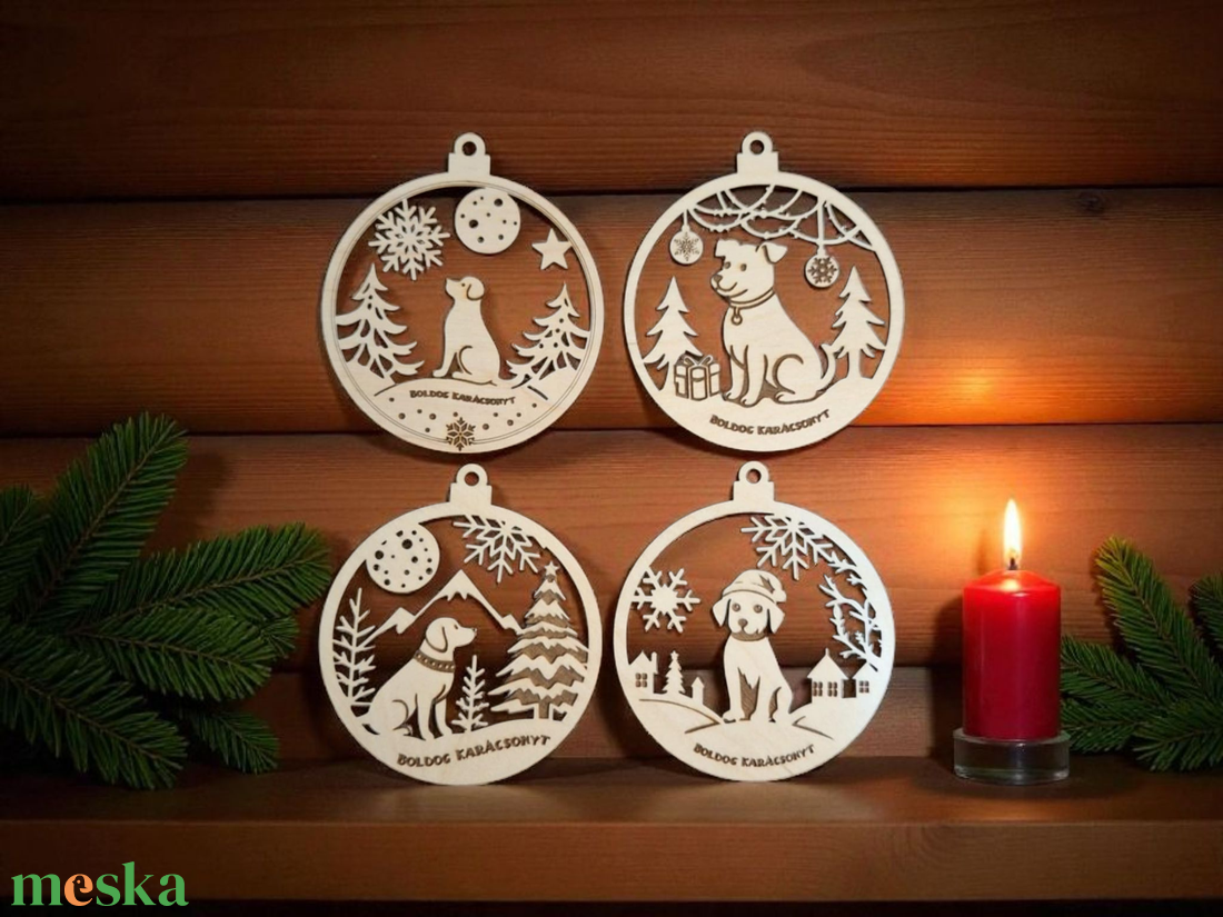 Karácsonyfa dísz  kutyabarátoknak - karácsony - karácsonyi lakásdekoráció - karácsonyfadíszek - Meska.hu