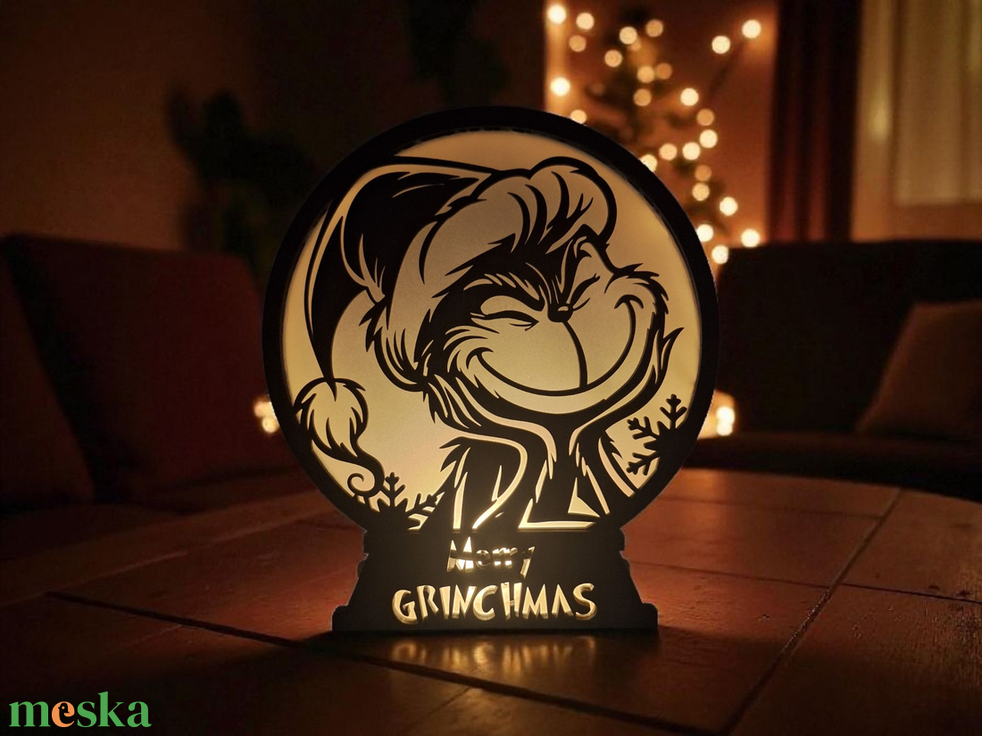 Karácsonyi világítás - Grincs - karácsony - karácsonyi lakásdekoráció - karácsonyi fénydekoráció - Meska.hu