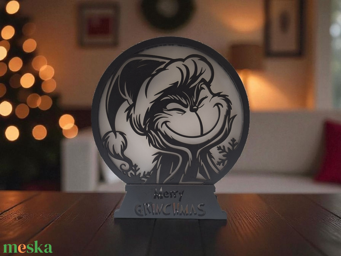 Karácsonyi világítás - Grincs - karácsony - karácsonyi lakásdekoráció - karácsonyi fénydekoráció - Meska.hu