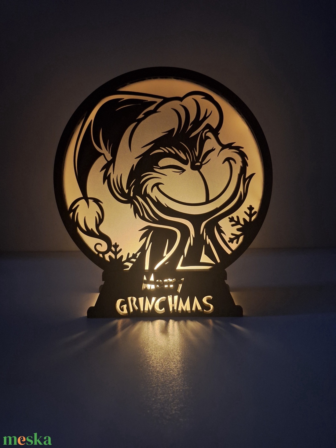 Karácsonyi világítás - Grincs - karácsony - karácsonyi lakásdekoráció - karácsonyi fénydekoráció - Meska.hu