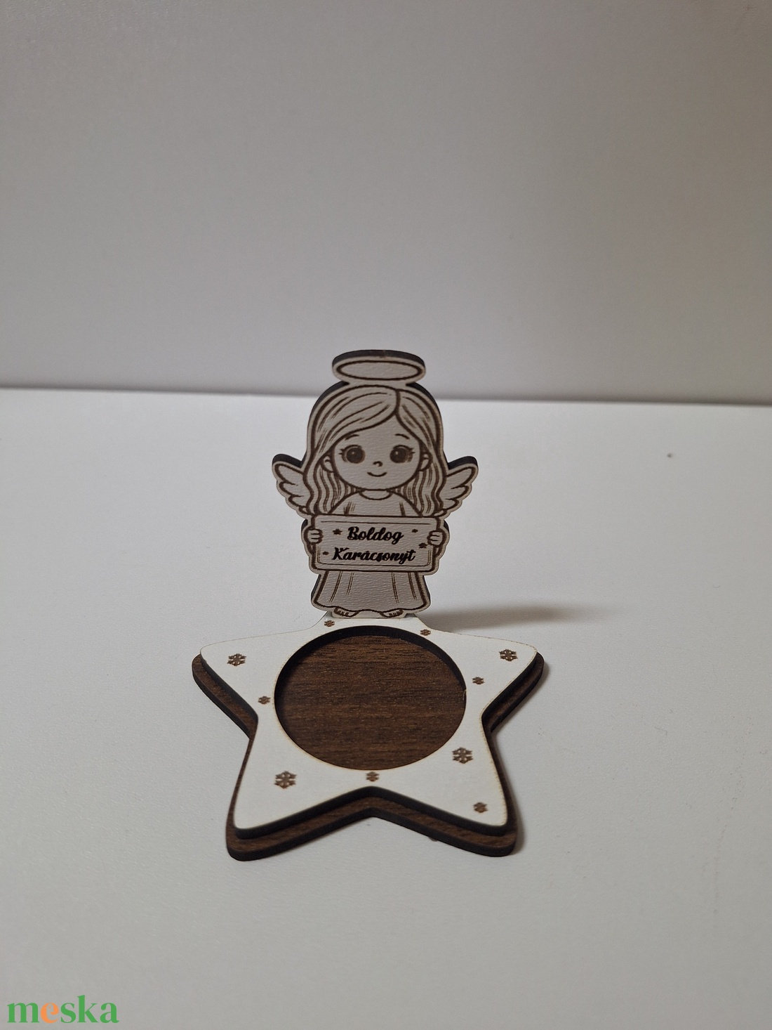 Karácsonyi asztaldekoráció - mécsestartó - karácsony - karácsonyi lakásdekoráció - ünnepi asztaldekoráció - Meska.hu