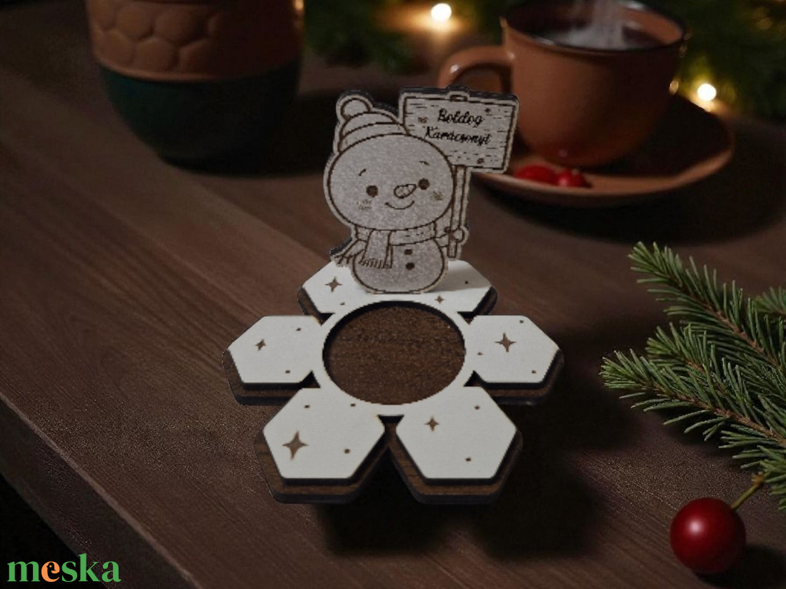 Karácsonyi asztaldekoráció - mécsestartó - karácsony - karácsonyi lakásdekoráció - ünnepi asztaldekoráció - Meska.hu