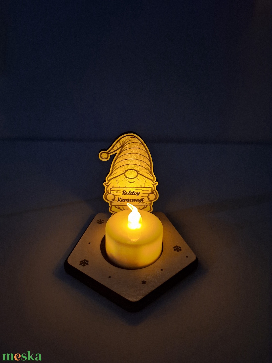 Karácsonyi asztaldekoráció - mécsestartó - karácsony - karácsonyi lakásdekoráció - ünnepi asztaldekoráció - Meska.hu