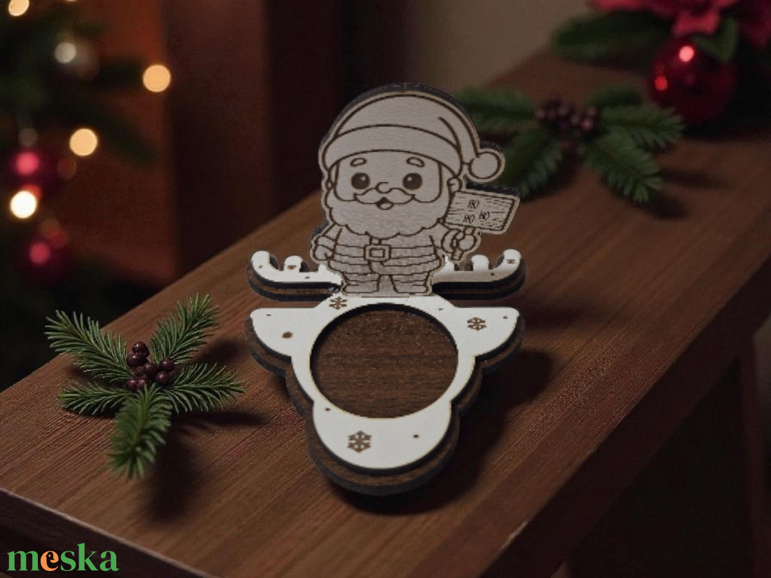 Karácsonyi asztaldekoráció - mécsestartó - karácsony - karácsonyi lakásdekoráció - ünnepi asztaldekoráció - Meska.hu