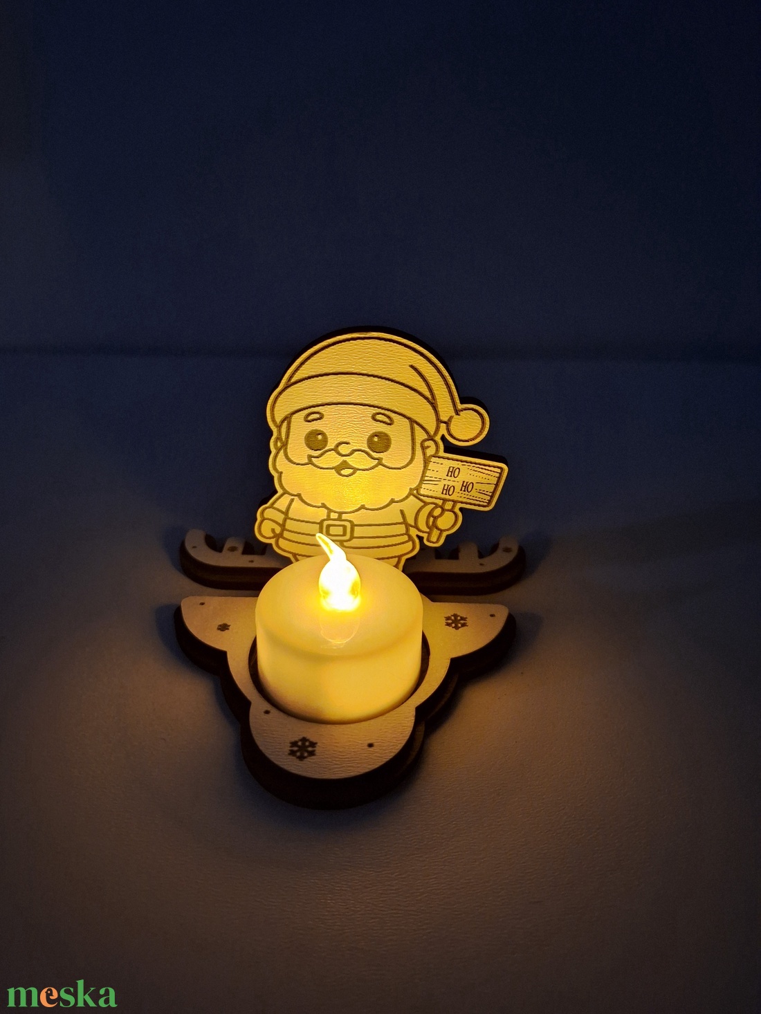 Karácsonyi asztaldekoráció - mécsestartó - karácsony - karácsonyi lakásdekoráció - ünnepi asztaldekoráció - Meska.hu