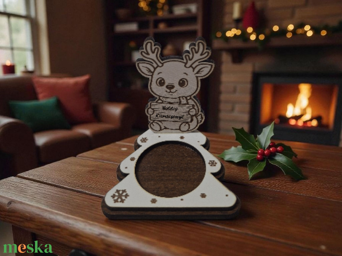 Karácsonyi asztaldekoráció - mécsestartó - karácsony - karácsonyi lakásdekoráció - ünnepi asztaldekoráció - Meska.hu