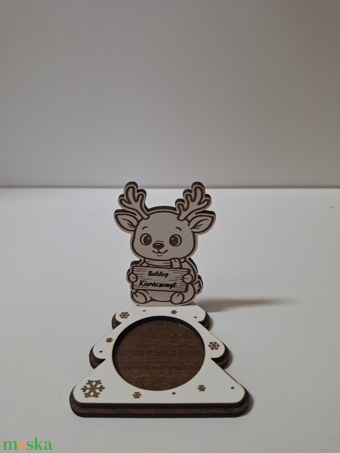 Karácsonyi asztaldekoráció - mécsestartó - karácsony - karácsonyi lakásdekoráció - ünnepi asztaldekoráció - Meska.hu