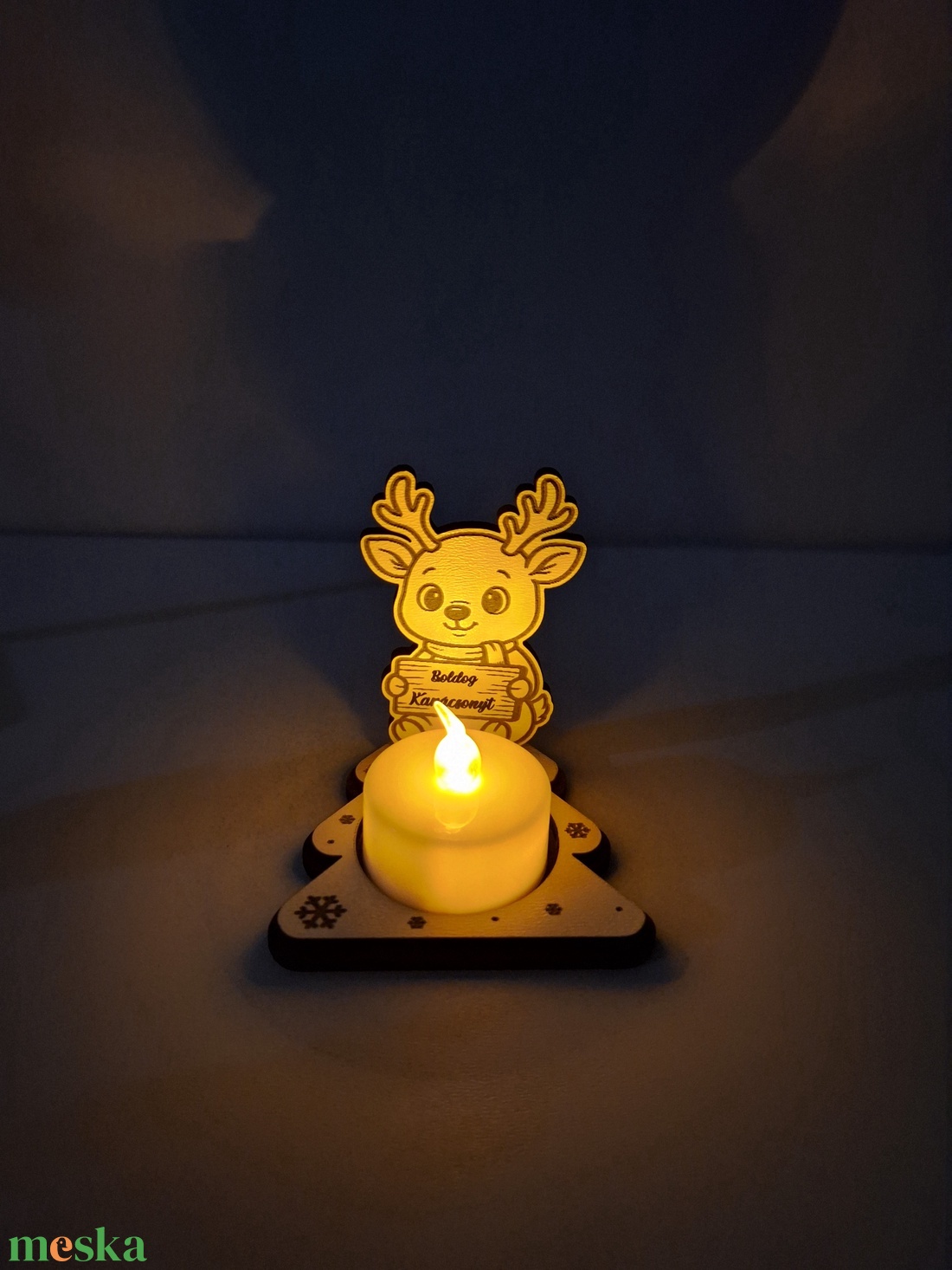 Karácsonyi asztaldekoráció - mécsestartó - karácsony - karácsonyi lakásdekoráció - ünnepi asztaldekoráció - Meska.hu