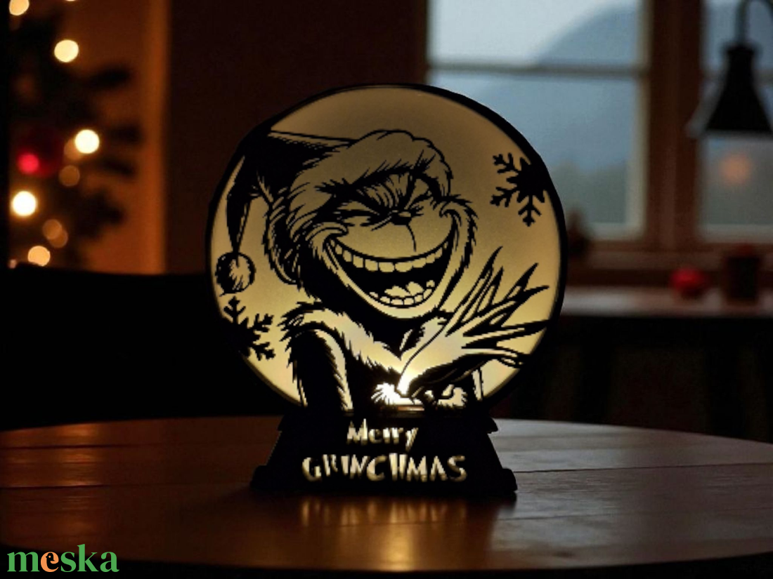 Karácsonyi világítás - Grincs - karácsony - karácsonyi lakásdekoráció - karácsonyi fénydekoráció - Meska.hu