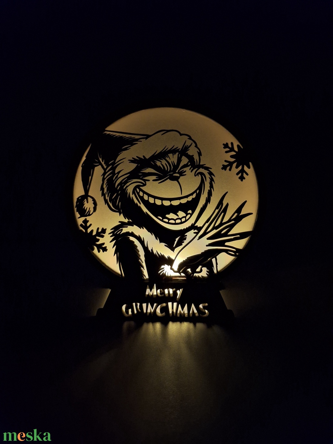 Karácsonyi világítás - Grincs - karácsony - karácsonyi lakásdekoráció - karácsonyi fénydekoráció - Meska.hu