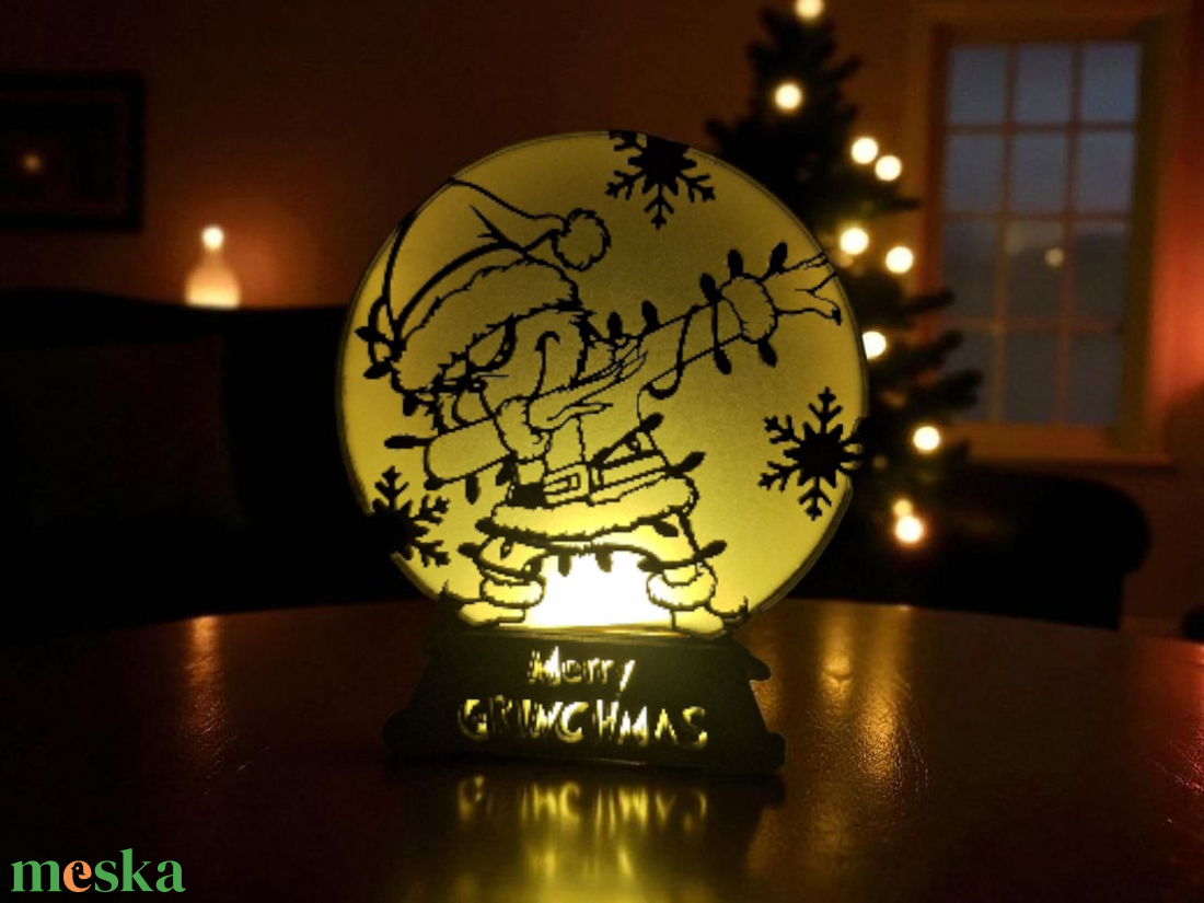 Karácsonyi világítás - Grincs - karácsony - karácsonyi lakásdekoráció - karácsonyi fénydekoráció - Meska.hu