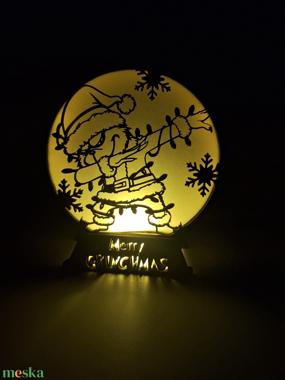 Karácsonyi világítás - Grincs - karácsony - karácsonyi lakásdekoráció - karácsonyi fénydekoráció - Meska.hu