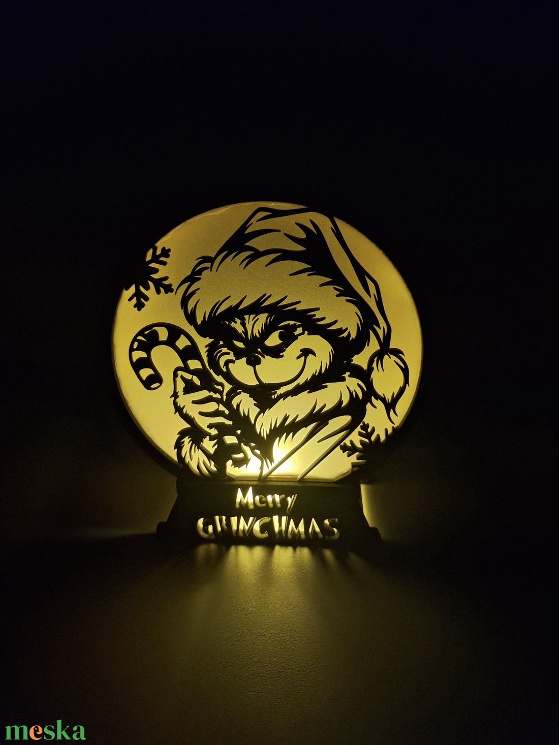 Karácsonyi világítás - Grincs - karácsony - karácsonyi lakásdekoráció - karácsonyi fénydekoráció - Meska.hu