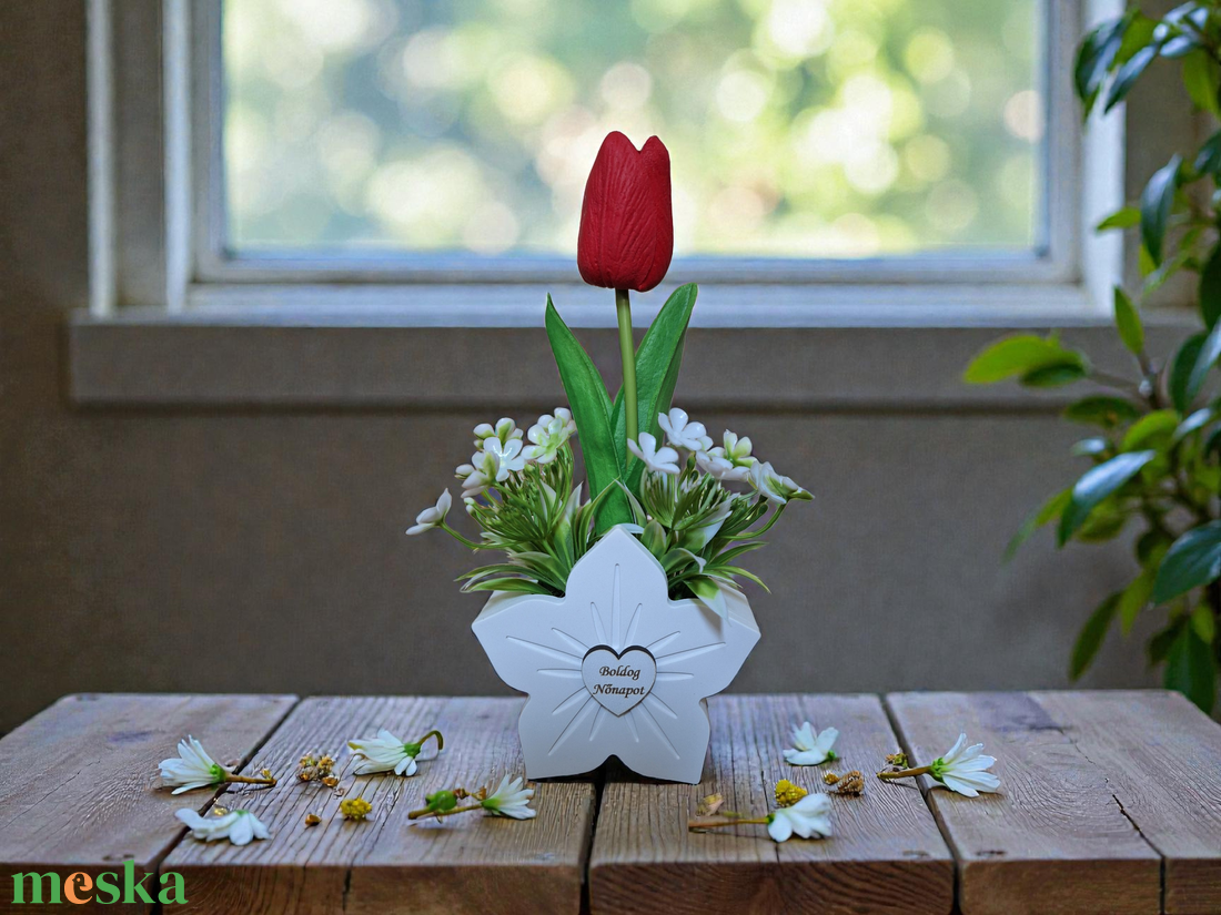 Kerámia kaspó (nőnap, anyák napja, pedagógus nap) - otthon & életmód - virágdekoráció - virágdíszek - virágdísz kaspóban - Meska.hu