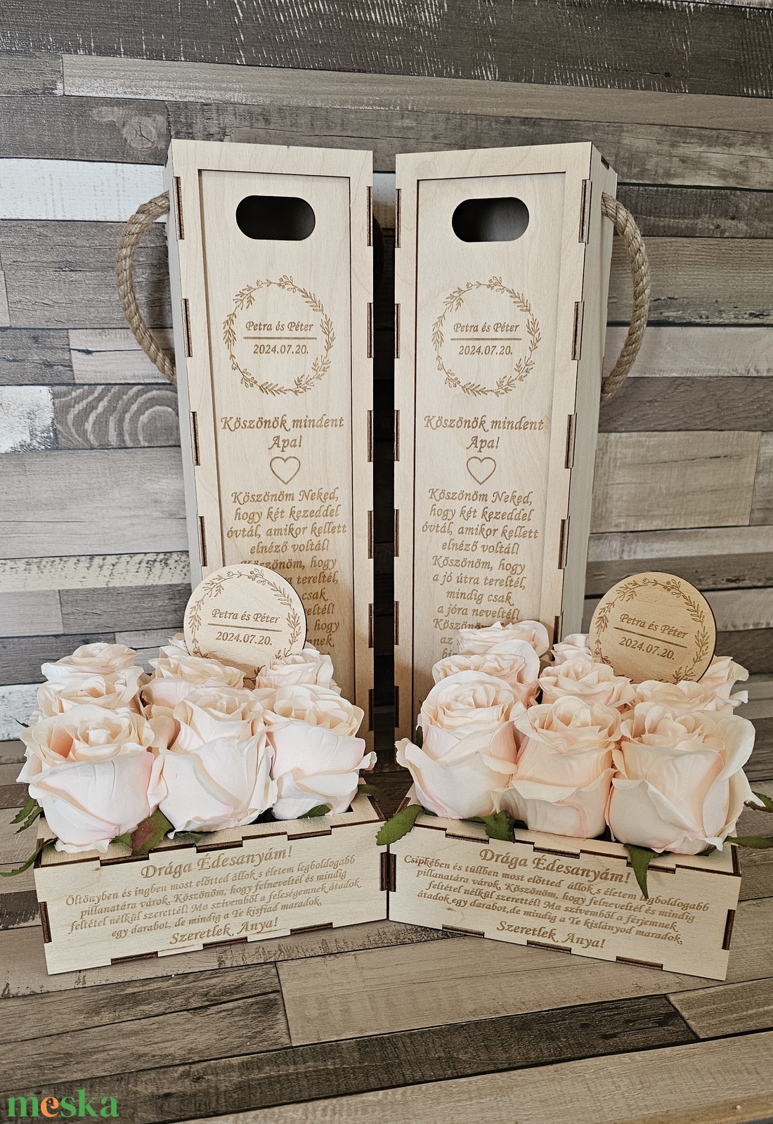 Esküvői köszönő ajándék szett szülőknek  - esküvő - emlék & ajándék - szülőköszöntő ajándék - Meska.hu