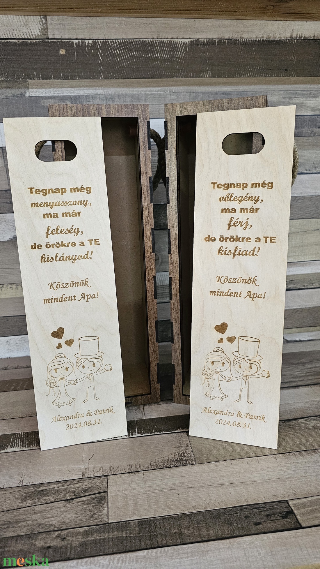 Esküvői 1 pár köszönő ajándék bortartó - esküvő - emlék & ajándék - köszönőajándék - Meska.hu Esküvői 1 pár köszönő ajándék bortartó - esküvő - emlék & ajándék - köszönőajándék - Meska.hu