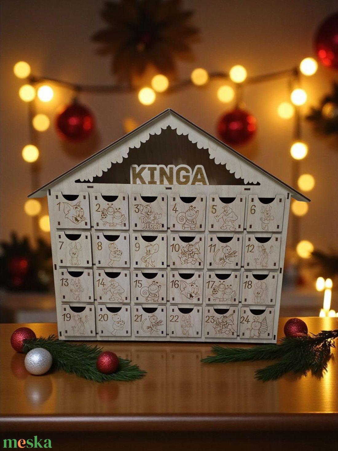 Mesefigurás adventi kalendárium  - karácsony - adventi díszek - adventi naptár - Meska.hu